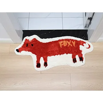 Adorable Non-Slip Fox Bath Rug for Kids and Adults
