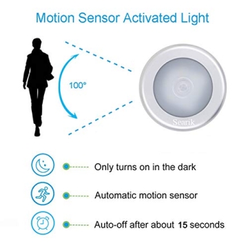 Searik Motion Sensor Light - Bright Auto Indoor Lighting