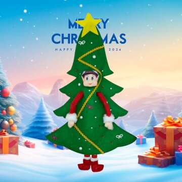 LovelfStory Elf Accessories Clothes,Christmas Tree Couture Outfits for Boy or Girl Elf Doll, Doll is not Included.