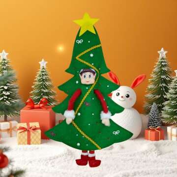 LovelfStory Elf Accessories Clothes,Christmas Tree Couture Outfits for Boy or Girl Elf Doll, Doll is not Included.