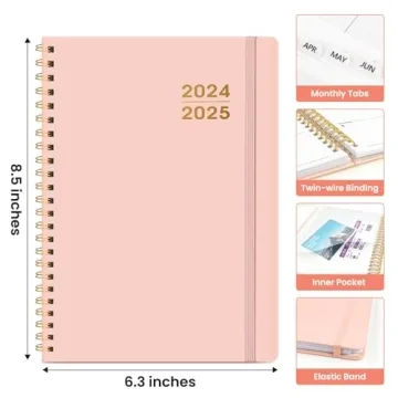 Taja Academic Planner 2024-2025 in Pink for All Users