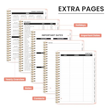 Taja Academic Planner 2024-2025 in Pink for All Users