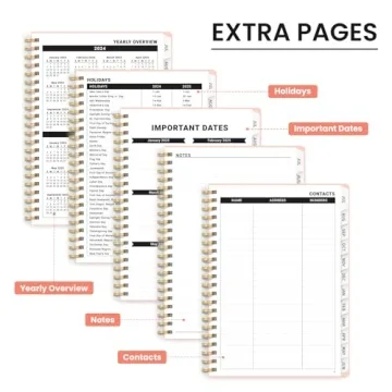Taja Academic Planner 2024-2025 in Pink for All Users