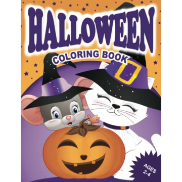Halloween Coloring Book for Kids Ages 2-4 | 50 Big, Simple and Fun Designs | Cute Pumpkins, Cats, Gh...