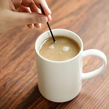 Chef Craft Select Plastic Cocktail or Coffee Stirrer Straws, 5 inch 150 piece set, Black