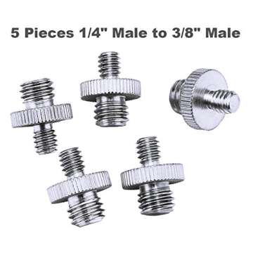 SUNMNS 27 Pieces 1/4 Inch and 3/8 Inch Converter Female Male Threaded Screws Adapter Mount Set for Camera/Tripod/Monopod/Ballhead/Light Stand/Shoulder Rig