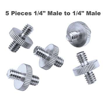 SUNMNS 27 Pieces 1/4 Inch and 3/8 Inch Converter Female Male Threaded Screws Adapter Mount Set for Camera/Tripod/Monopod/Ballhead/Light Stand/Shoulder Rig