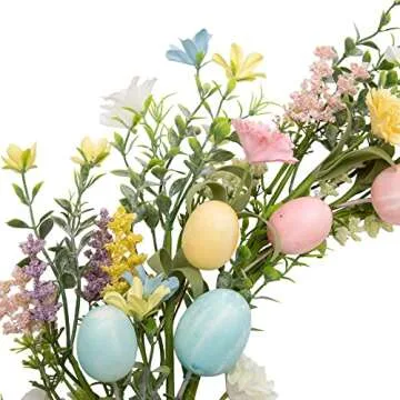 VGIA 18 inch Easter Wreath for Spring Decor