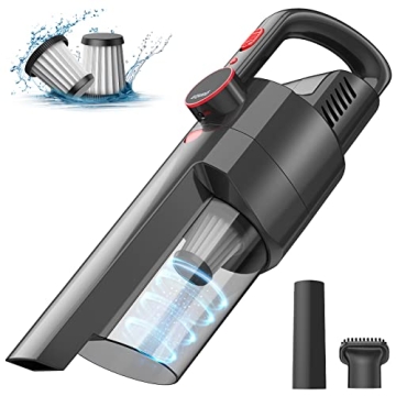 Compact Cordless Car Vacuum with LED Light and Quick Charge