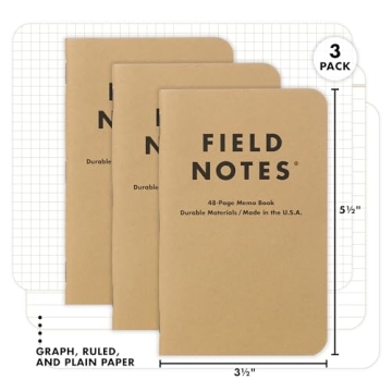 Field Notes Kraft 3-Pack Mixed Paper Pocket Notebooks