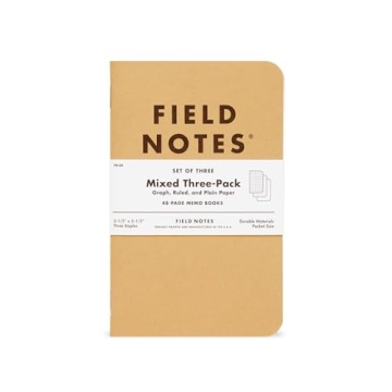 Field Notes Kraft 3-Pack Mixed Paper Pocket Notebooks