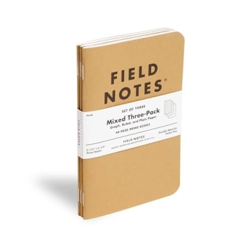 Field Notes Kraft 3-Pack Mixed Paper Pocket Notebooks