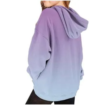 Trendy Gradient Hoodies for Girls 10-12 | EWASWON