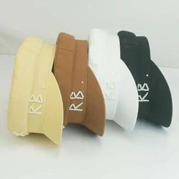 THEPOS Women RB Letter Militray Hat Fashion Streetwear Navy Hat Adjustable Flat Top Newsboy Caps Casual Visor Hats (Color : Black, Size : One Size)