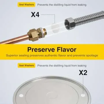 Seeutek Alcohol Still 5Gal 18L Stainless Steel Water Alcohol Distiller Kit Spirits Boiler Copper Tube Ethanol Still Build-In Thermometer for Home Brewing and DIY Whisky Wine Brandy Making