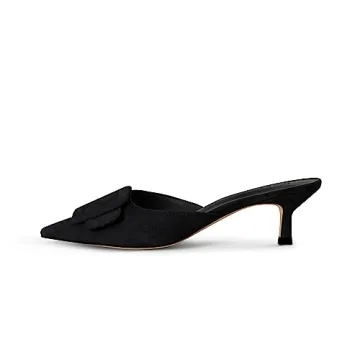 Fericzot Mule Slippers - Stylish Kitten Heel Slippers for Women