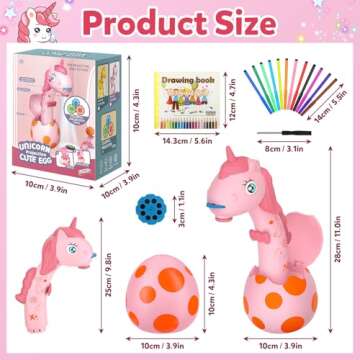KETIEE Unicorn Drawing Projector Toys for Ages 5-7: Tracing and Drawing Projector for Kids with Cute Unicorn Look, Smart Art Sketcher Projector with 96 Stencils, Toddler Toys for Girls Boys 3+ (Pink)