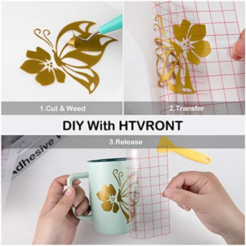 HTVRONT Gold Permanent Vinyl for Crafting Projects