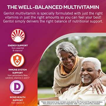 Geritol, Multivitamin Supplement, Contains B-Vitamins, Antioxidants, Vitamins C, E & D and Iron, 26 ...