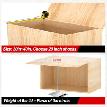 Vepagoo 20 Inch Gas Struts 120lb Lift Support for RVs