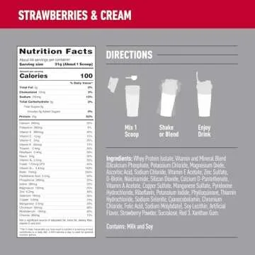 Isopure Zero Carb Pure Whey Isolate Protein Powder, 25g Protein