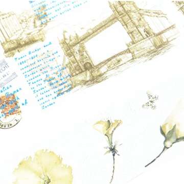 Masking Tape Washi Tape Set for DIY Journal Diary Planner (Dream City and Flowers)