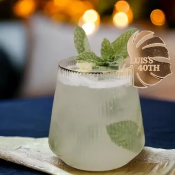 Elegant 36 Count Origami Plastic Wine Glasses with Gold Rims