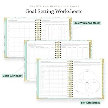 Day Designer 2022-2023 Academic Year Daily Monthly Planner, July - June, 9" x 9.75" Overall, White Marble Hardcover, Spiral Bound
