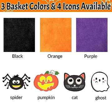 Personalized Halloween Basket with Name Custom Halloween Trick or Treat Bucket Bag Customized Candy ...