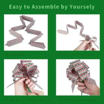 PintreeLand 24PCS Christmas Gift Bows - Easy to Assemble