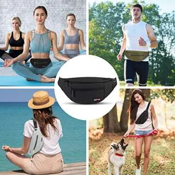 MAXTOP Large Fanny Pack - Hands-Free Design for All Activities