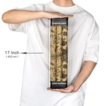 MAYPLUSS Kraft Christmas Wrapping Paper Rolls - Stylish and Durable Gift Wrap