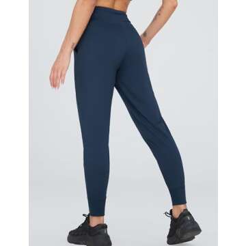 Dragon Fit Joggers for Women with Pockets,High Waist Workout Yoga Tapered Sweatpants Women's Lounge Pants (Large, Joggers78-blue)