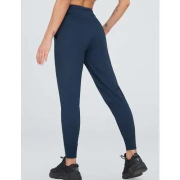 Dragon Fit Joggers for Women with Pockets,High Waist Workout Yoga Tapered Sweatpants Women's Lounge Pants (Large, Joggers78-blue)