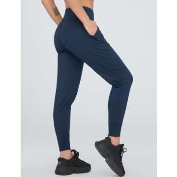 Dragon Fit Joggers for Women with Pockets,High Waist Workout Yoga Tapered Sweatpants Women's Lounge Pants (Large, Joggers78-blue)