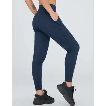 Dragon Fit Joggers for Women with Pockets,High Waist Workout Yoga Tapered Sweatpants Women's Lounge Pants (Large, Joggers78-blue)