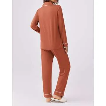 Ekouaer Women’s Soft Button Down Pajamas Set - Comfort Style