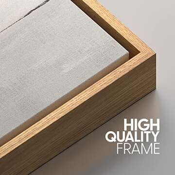 SIGNWIN Framed Canvas Print Wall Art Set Gray Duotone Pastel Watercolor Landscape Shapes Abstract Illustrations Modern Art Decorative Nordic Zen for Living Room, Bedroom, Office - 16"x24"x3 Natural