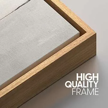 SIGNWIN Framed Canvas Print Wall Art Set Gray Duotone Pastel Watercolor Landscape Shapes Abstract Illustrations Modern Art Decorative Nordic Zen for Living Room, Bedroom, Office - 16"x24"x3 Natural