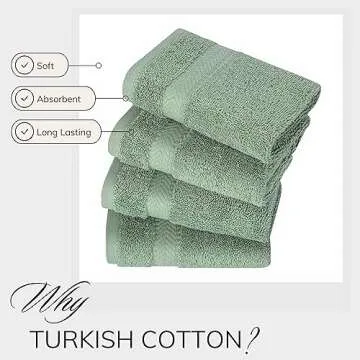 Luxury Turkish Cotton Washcloth Set - Soft & Absorbent