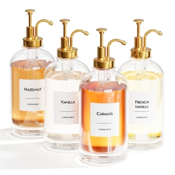 Stylish 16.9 oz Coffee Syrup Dispenser Set for Every Occasion