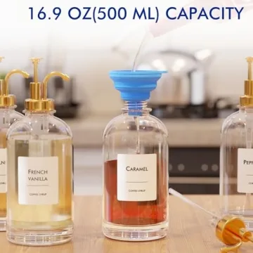 Stylish 16.9 oz Coffee Syrup Dispenser Set for Every Occasion