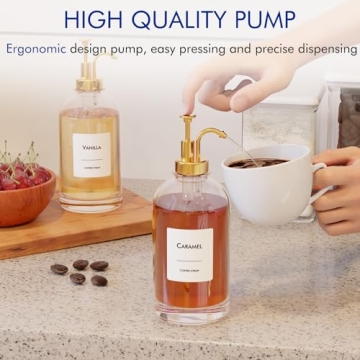 Stylish 16.9 oz Coffee Syrup Dispenser Set for Every Occasion