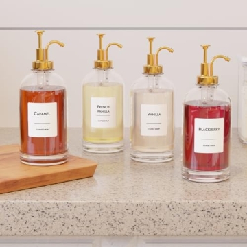 Stylish 16.9 oz Coffee Syrup Dispenser Set for Every Occasion