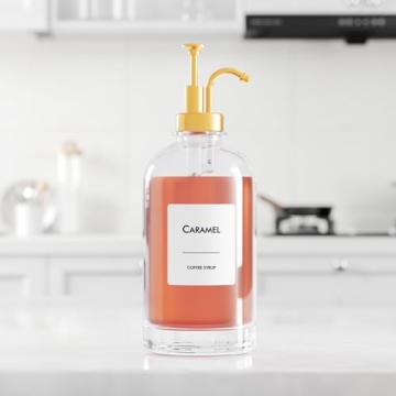 Stylish 16.9 oz Coffee Syrup Dispenser Set for Every Occasion