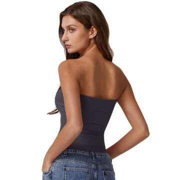QINSEN Women's Summer Tube Tops - Chic and Versatile Style