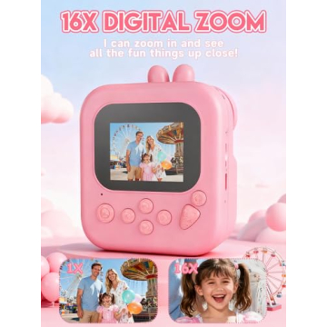 Gleeglee Kids Instant Print Camera - Perfect Gift for Kids