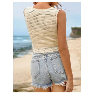 SweatyRocks Floral Crochet Cardigan Women's Summer Sweater