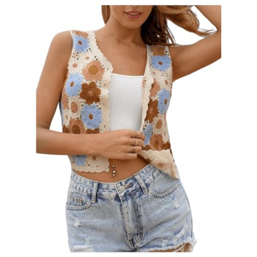 SweatyRocks Floral Crochet Cardigan Women's Summer Sweater