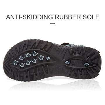 CAMEL CROWN Hiking Sport Sandals for Women Anti-skidding Water Sandals Comfortable Athletic Sandals for Outdoor Wading Beach blue/black 7